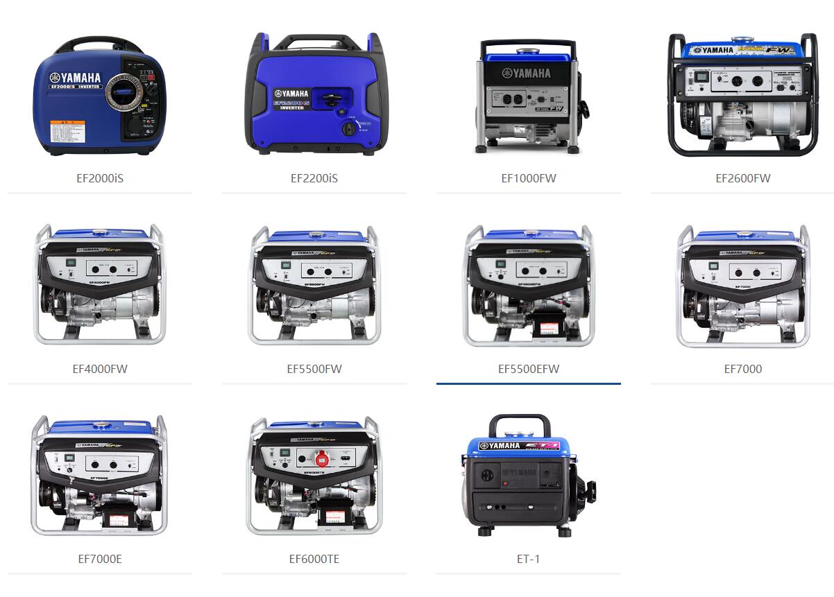 雅马哈,汽油发电机,型号大全